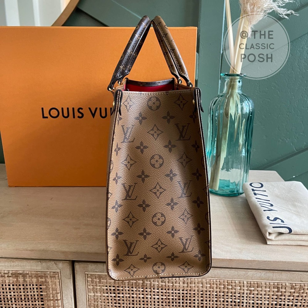 ❌SOLD❌EUC Louis Vuitton OTG On the Go MM Monogram Reverse Bag Tote - Picture 4 of 15